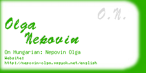 olga nepovin business card